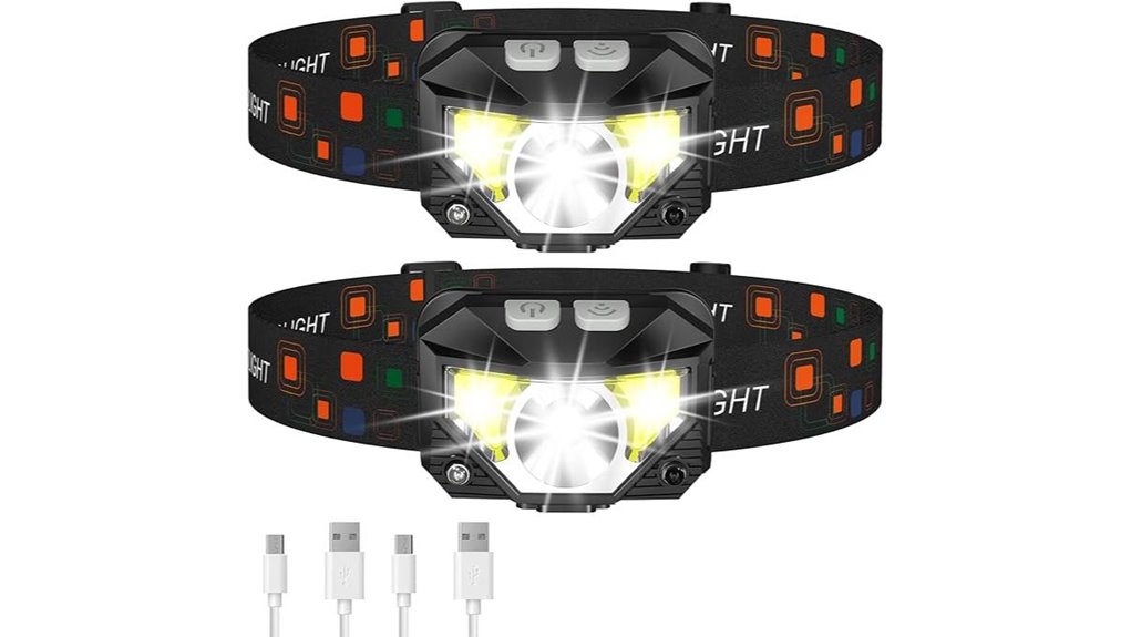 rechargeable dual headlamp eight mode