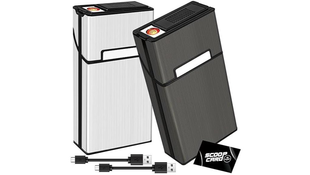 rechargeable flameless cigarette case