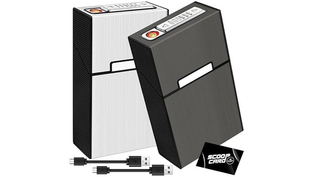 rechargeable flameless cigarette case