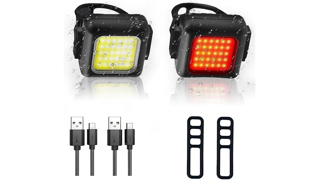 rechargeable front and rear lights