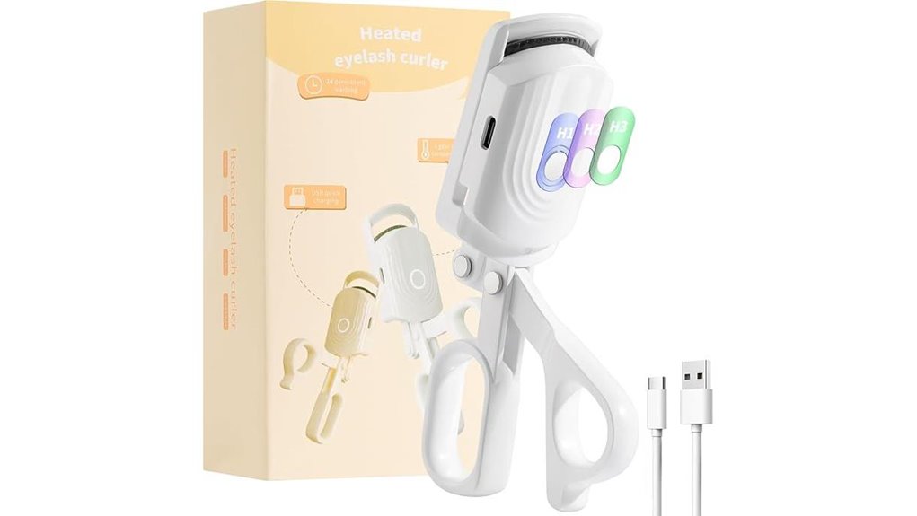 rechargeable heated eyelash curler