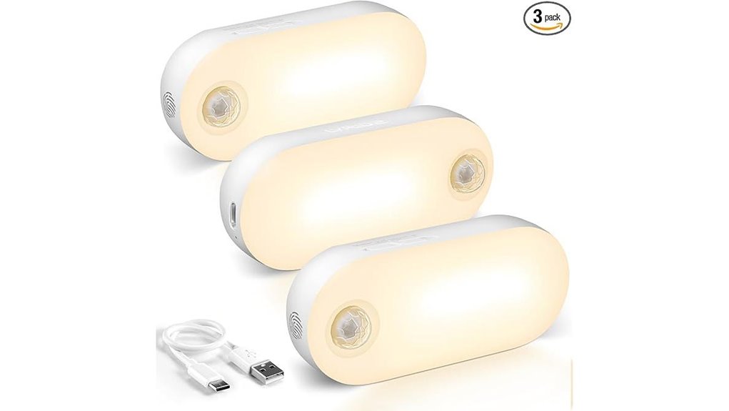 rechargeable motion sensor nightlights pack