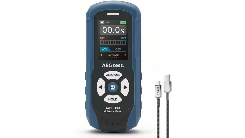 rechargeable pinless moisture meter