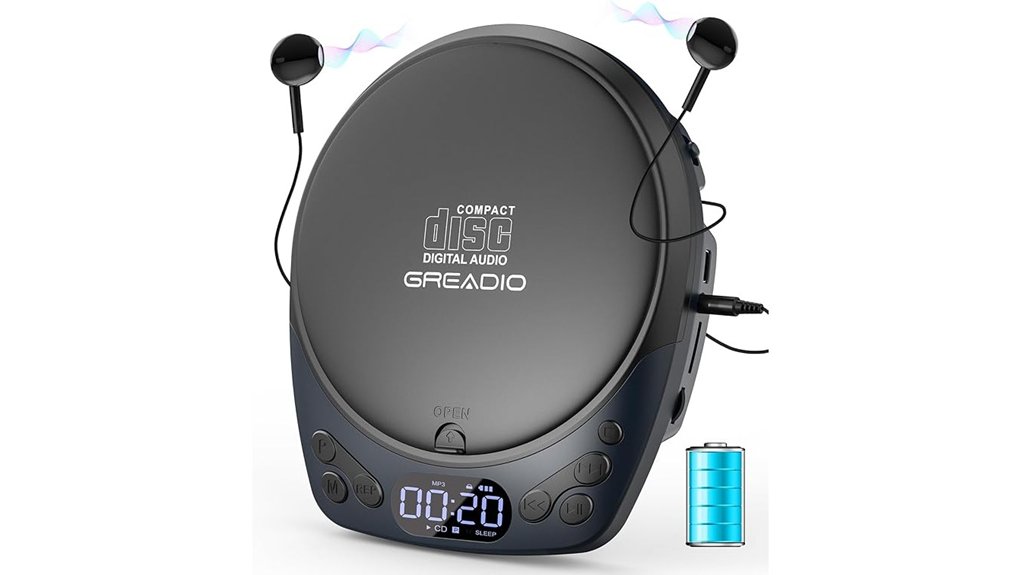 rechargeable portable cd player