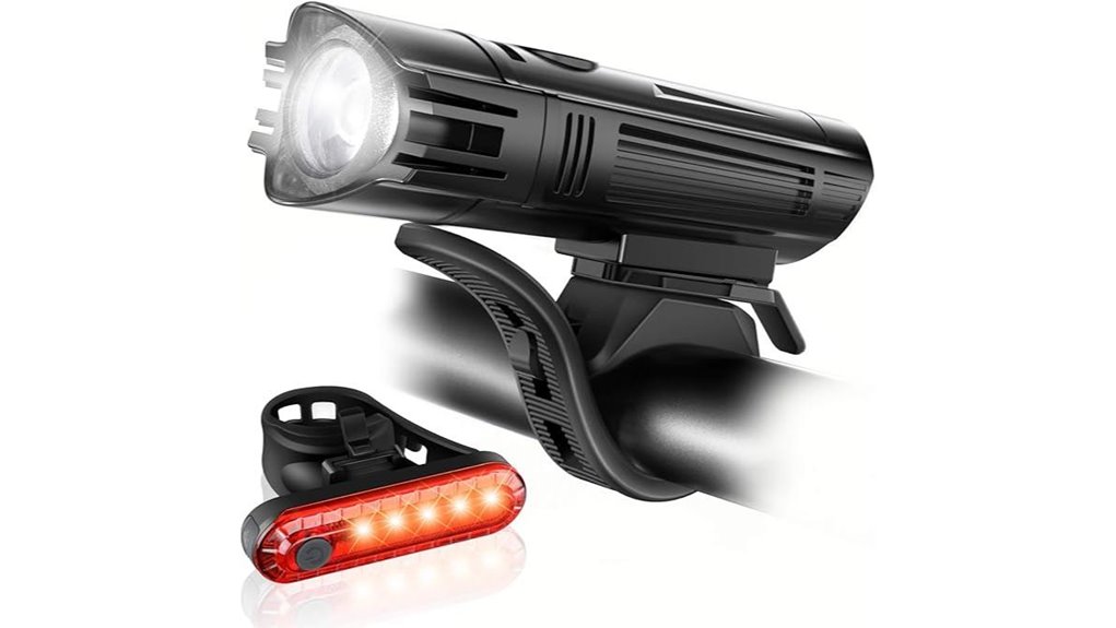 rechargeable usb bike light set