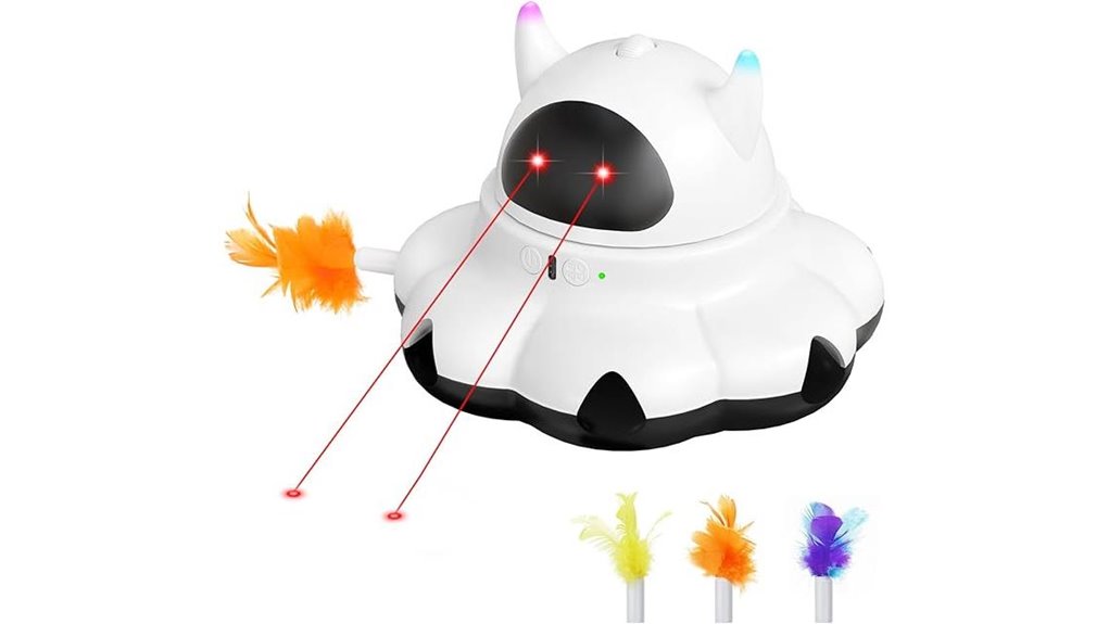 rechargeable usb c cat laser feather