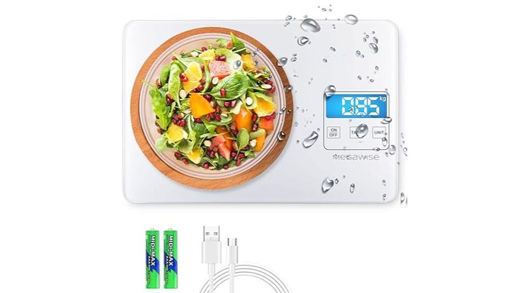 rechargeable waterproof precision kitchen scale