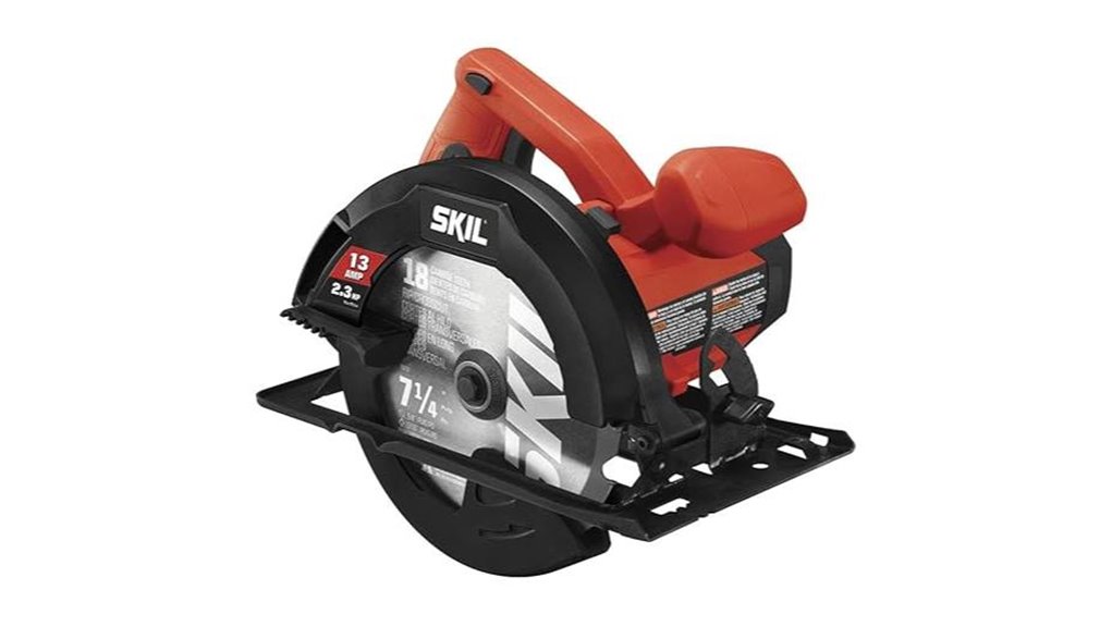 red 13 amp 7 1 4 circular saw