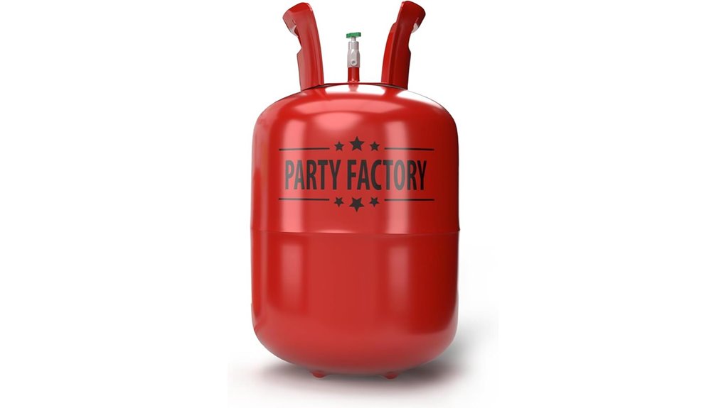 red 7 cu ft helium tank