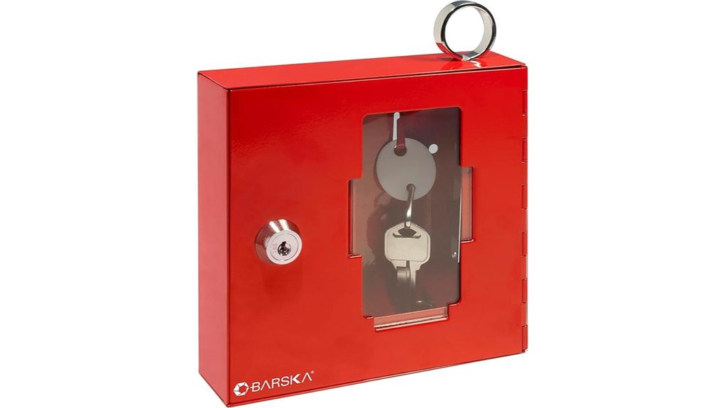 red breakable emergency keybox