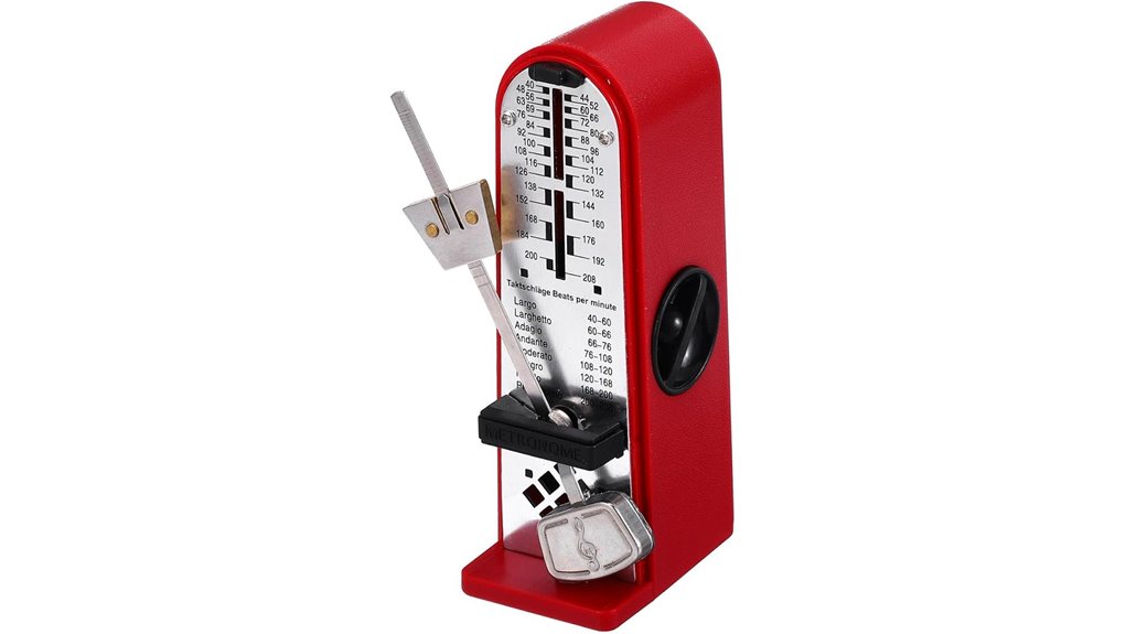 red compact mechanical metronome