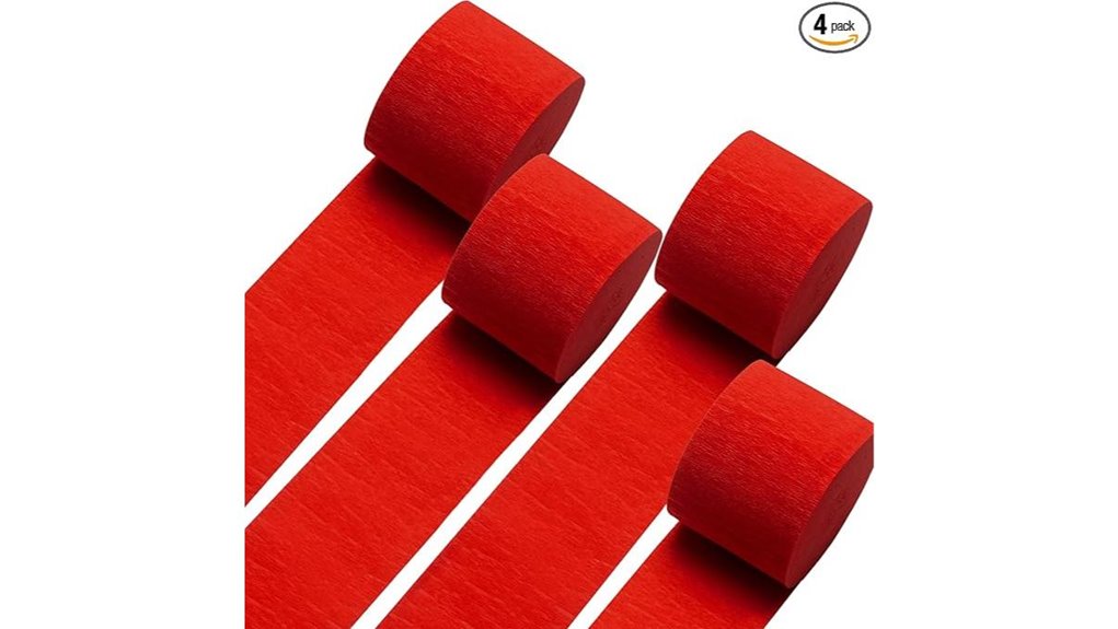 red crepe streamer rolls 328ft