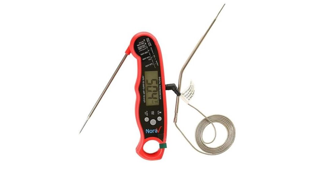 red digital dual probe thermometer