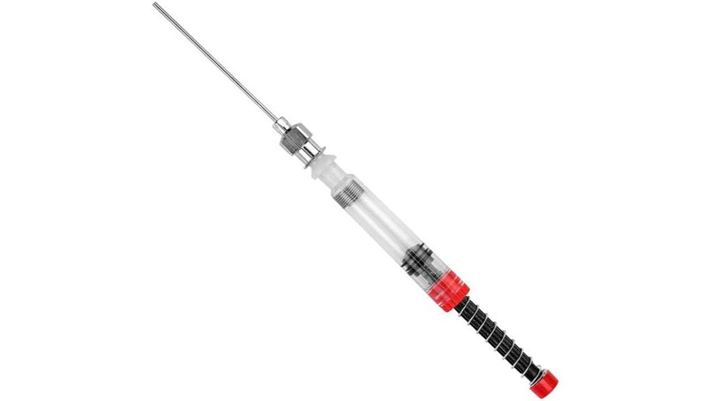 red fountain pen syringe