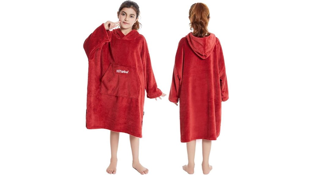 red hiturbo kids plush robe