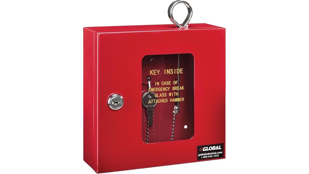red industrial emergency keybox