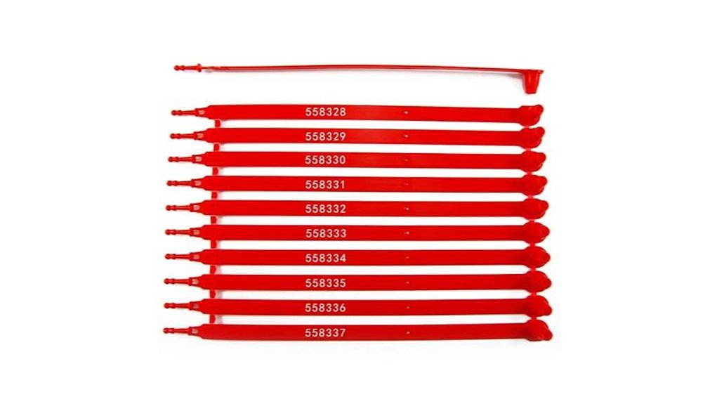 red plastic tamper evident seals