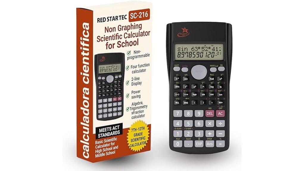 red star fractional scientific calculator