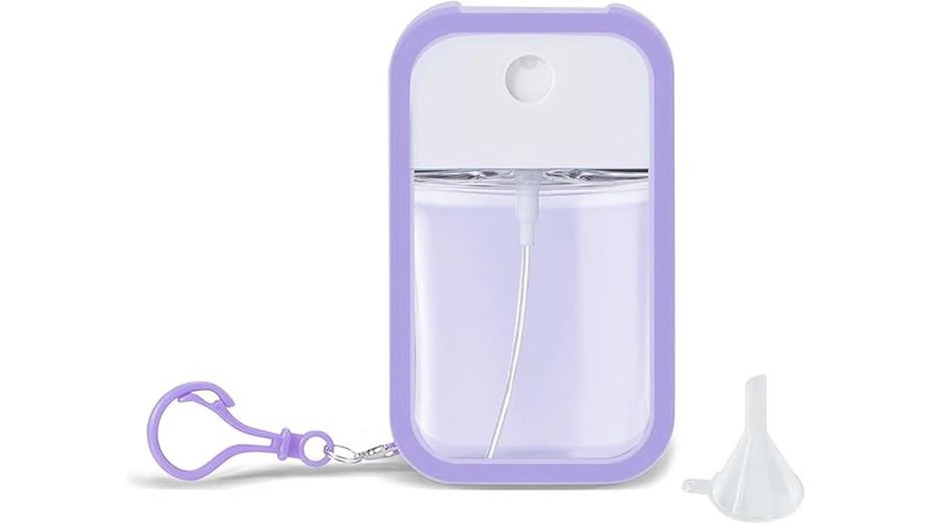 refillable 1oz hand sanitizer keychain