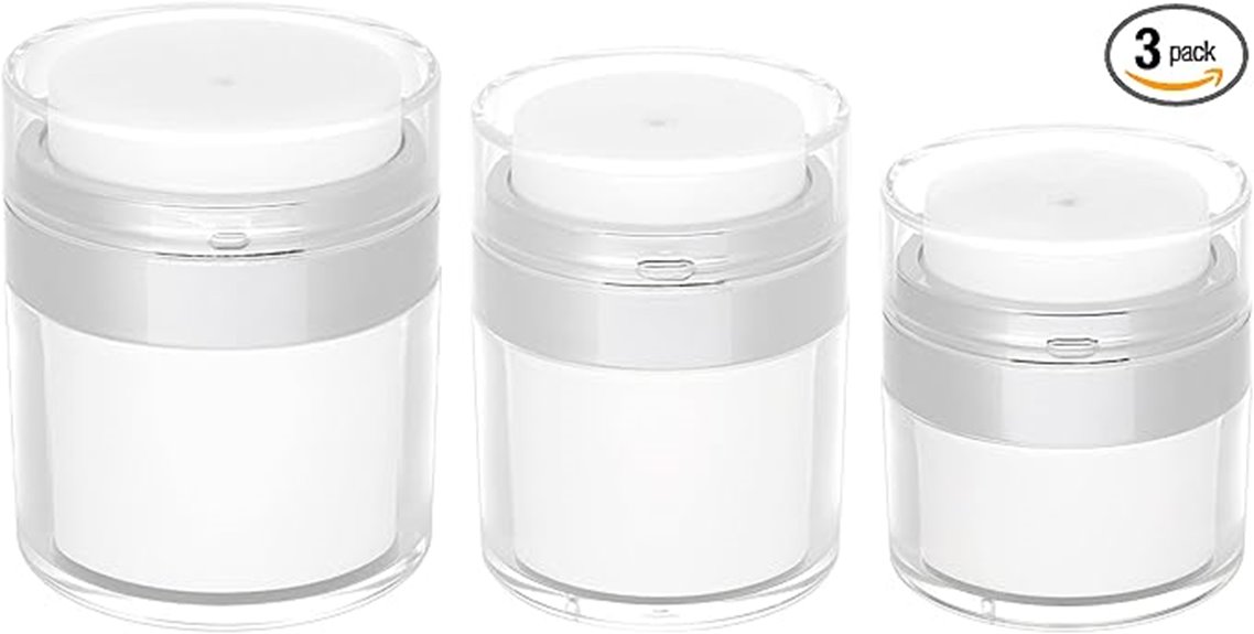 refillable airless travel jars