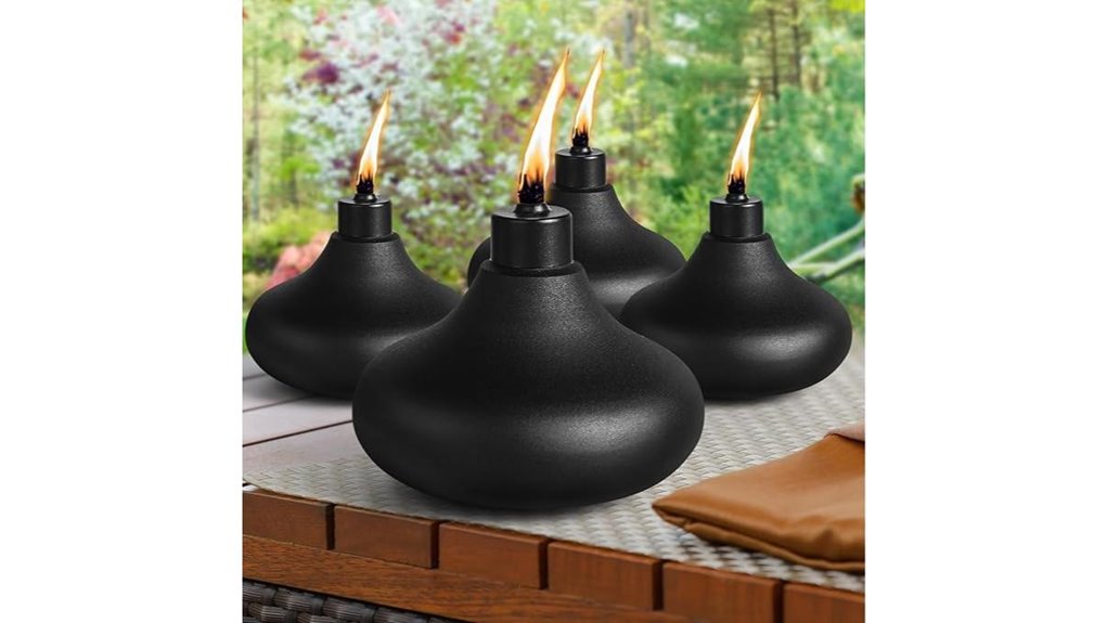 refillable metal citronella tabletop torches