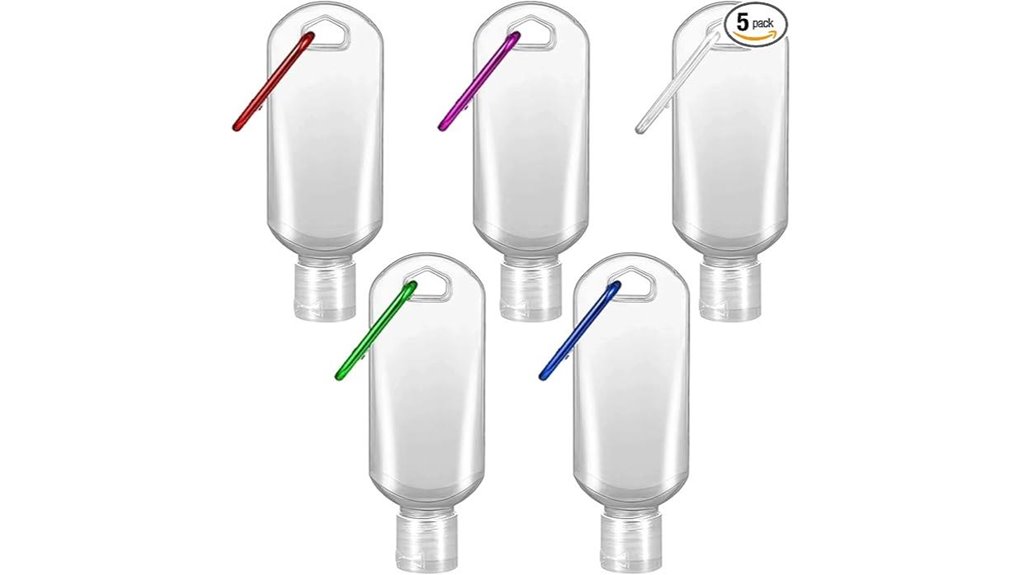 refillable travel bottles keychain