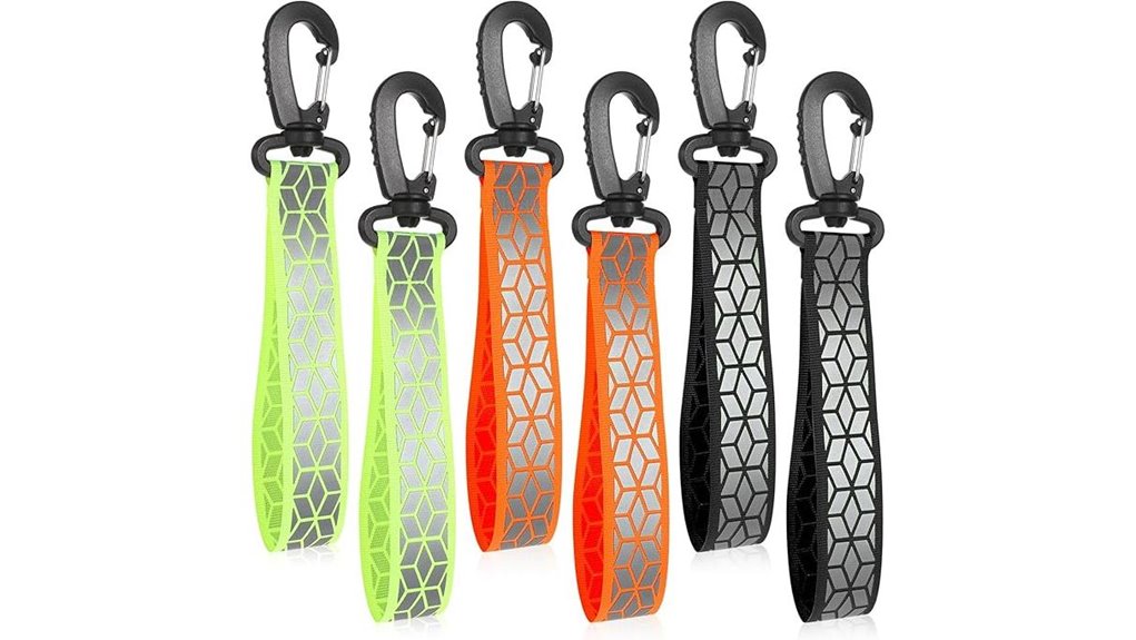 reflective glow in dark keychain straps