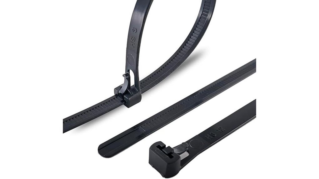 releasable adjustable reusable cable ties