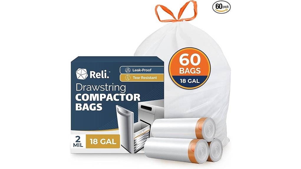 reli 18 gallon trash compactors pack