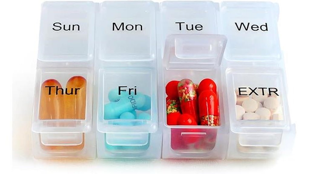 removable seven day travel organizer