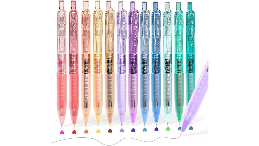retractable 0 5mm gel pens