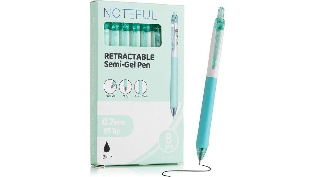 retractable 0 7mm black gel pens