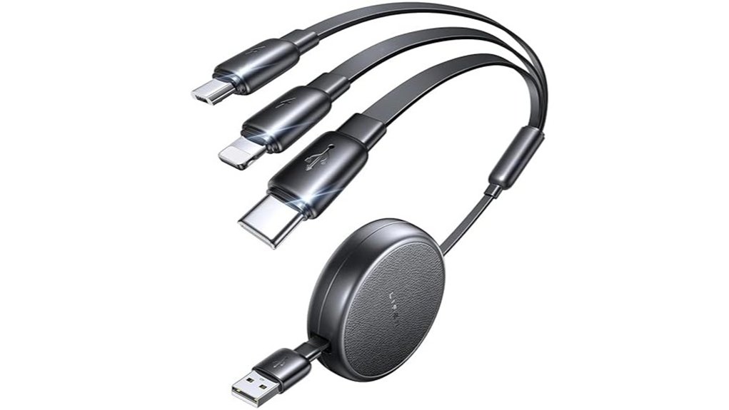 retractable 3 in 1 charging cable
