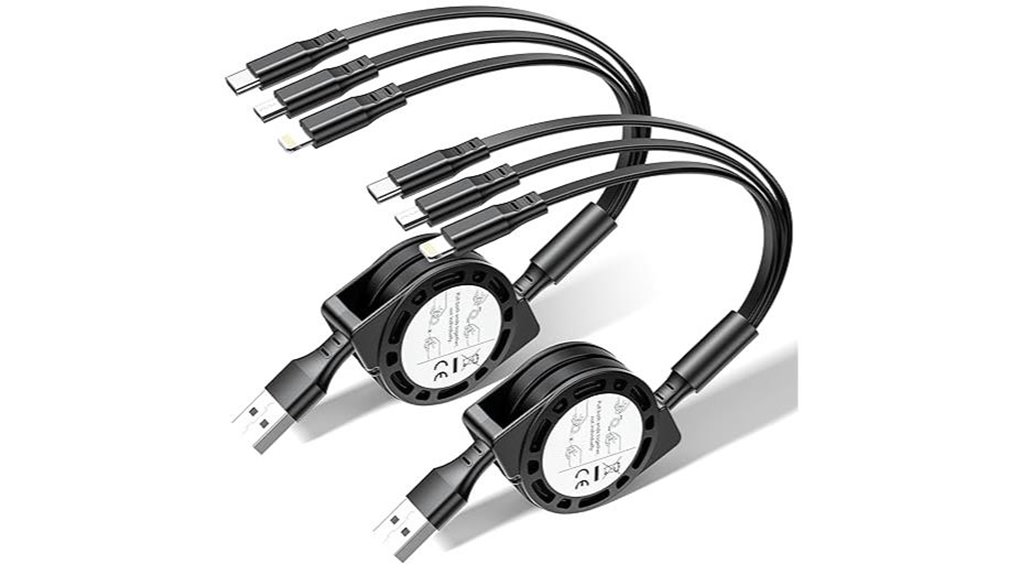 retractable 3 in 1 charging cable