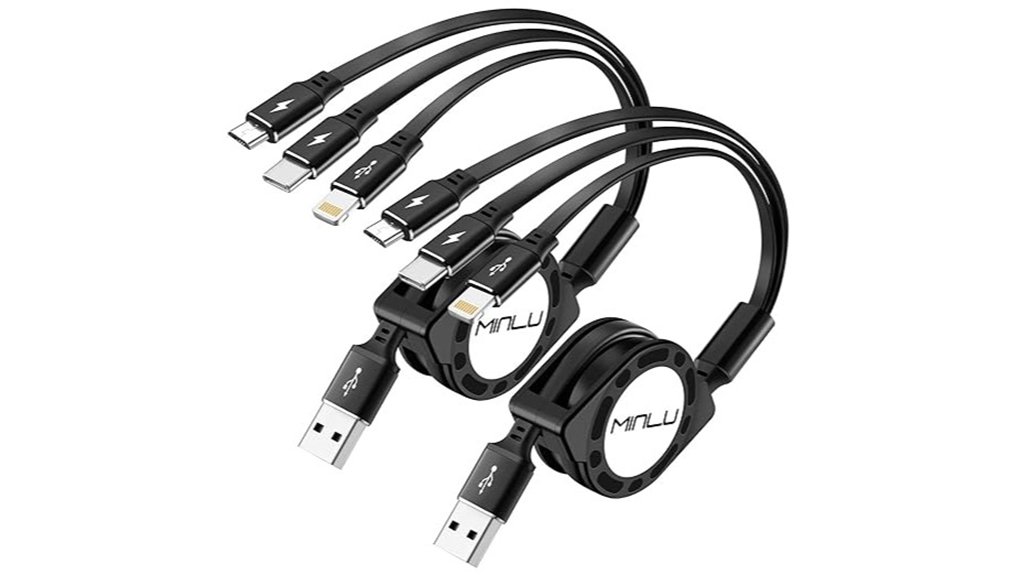 retractable 3 in 1 charging cables