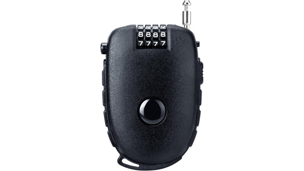 retractable 4 digit helmet lock