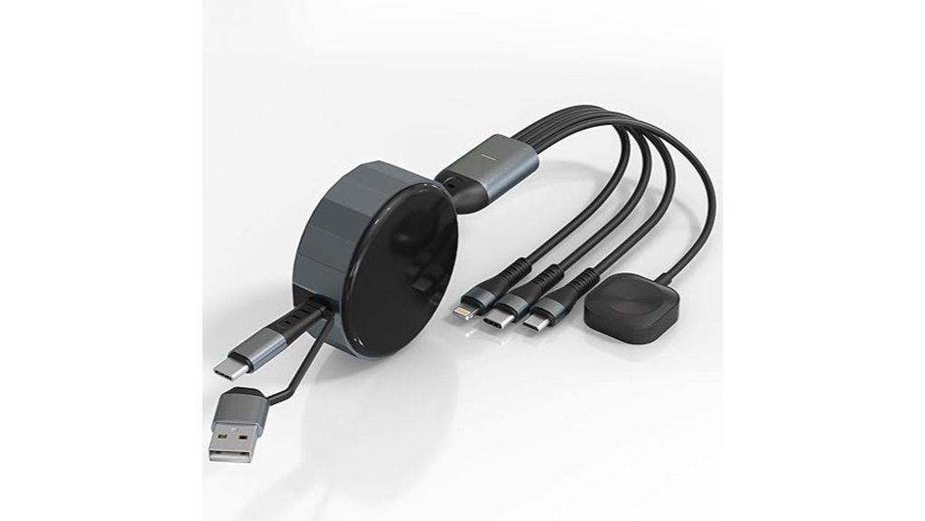 retractable 4 in 1 charging cable