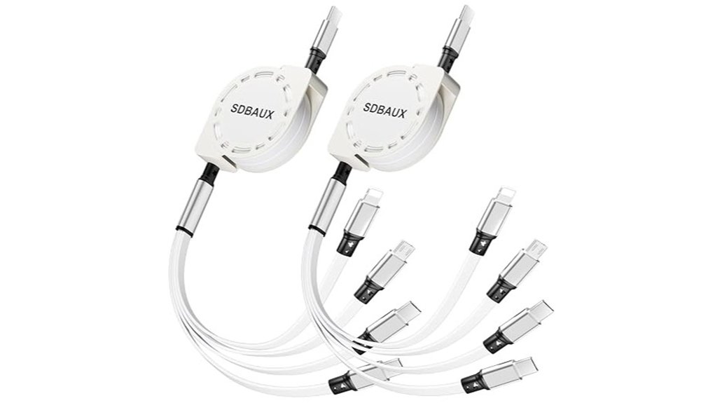 retractable 4 in 1 usb charging