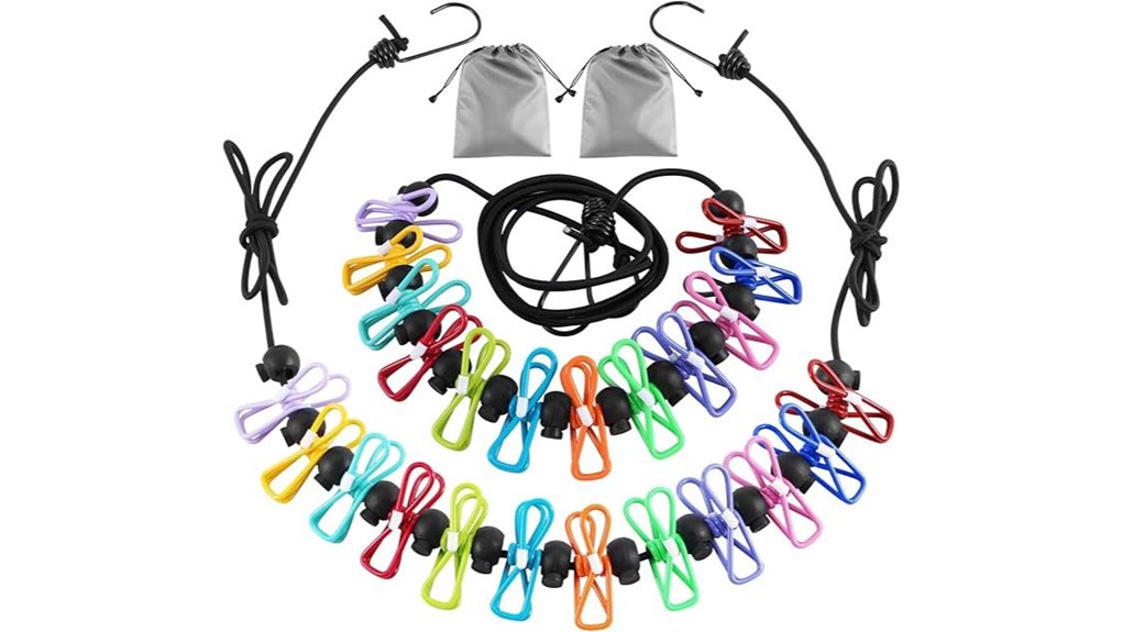 retractable camping clothesline set