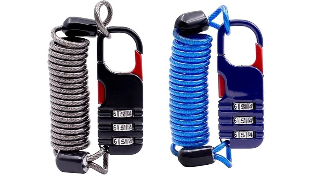 retractable combination travel gear lock