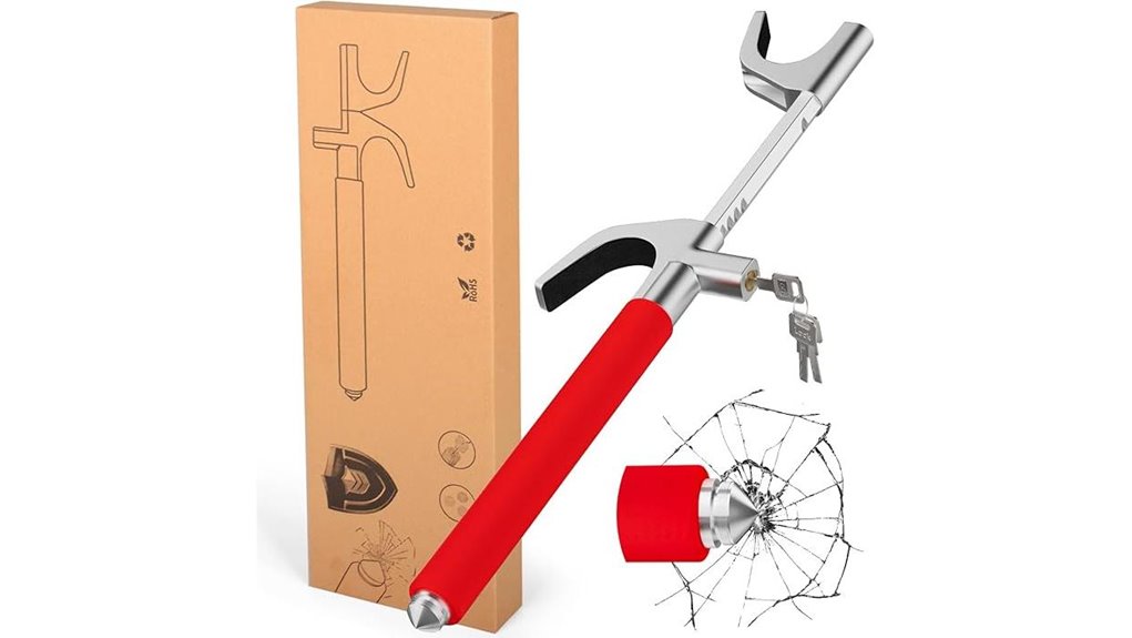 retractable steering wheel lock