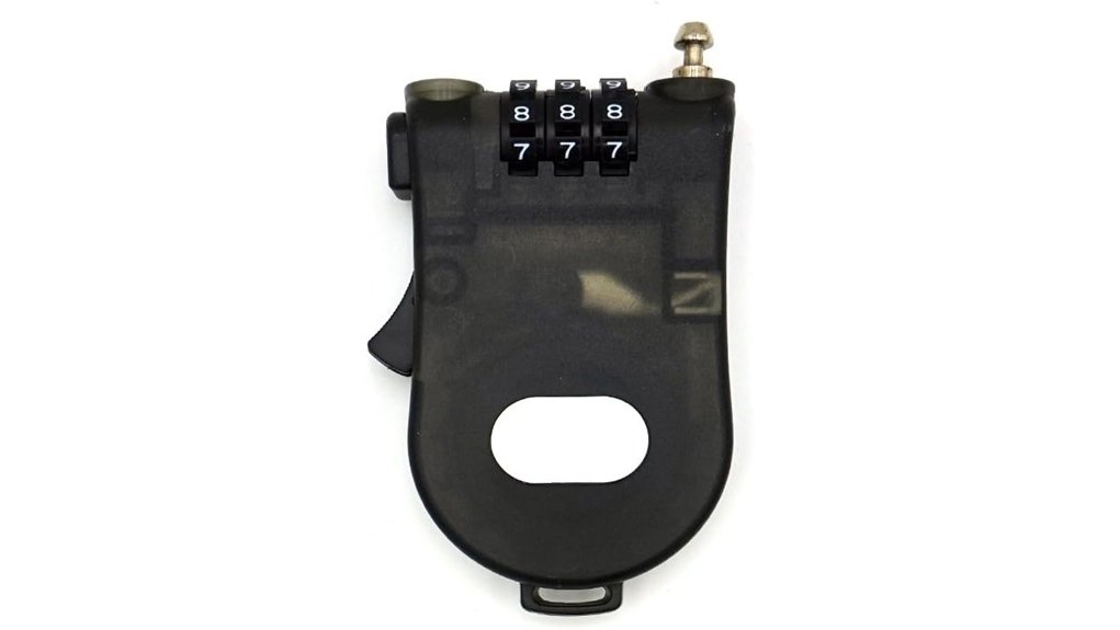 retractable three foot cable lock