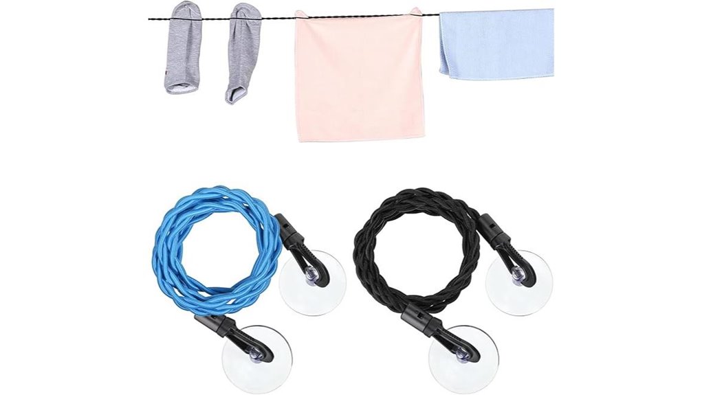 retractable travel clothesline with hooks