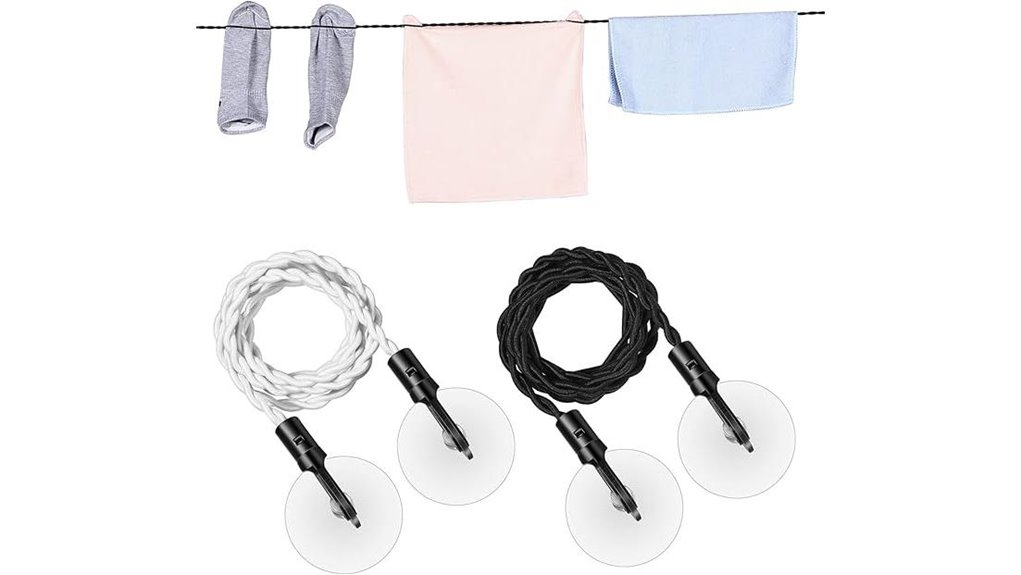 retractable travel clothesline with hooks