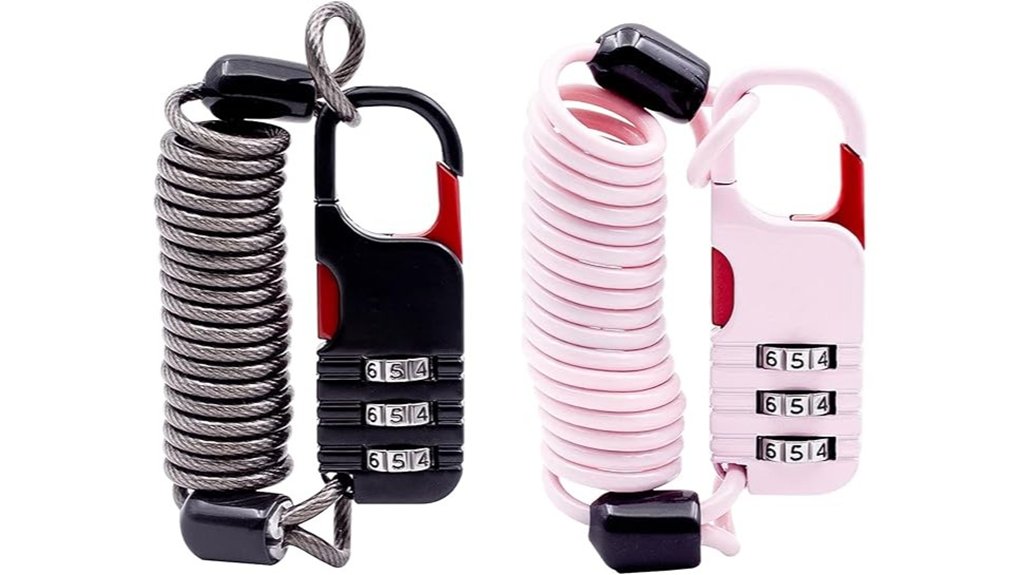 retractable tsa compatible luggage lock