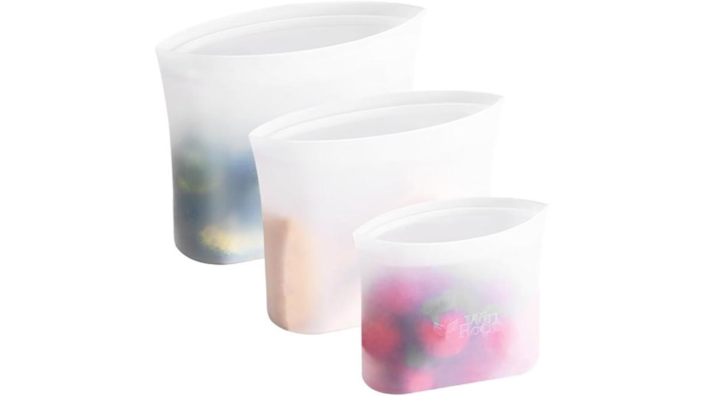 reusable 100 silicone storage bags