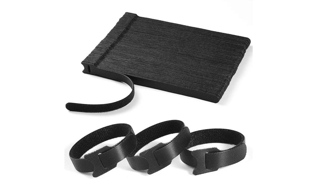 reusable 8 inch hook and loop cable ties