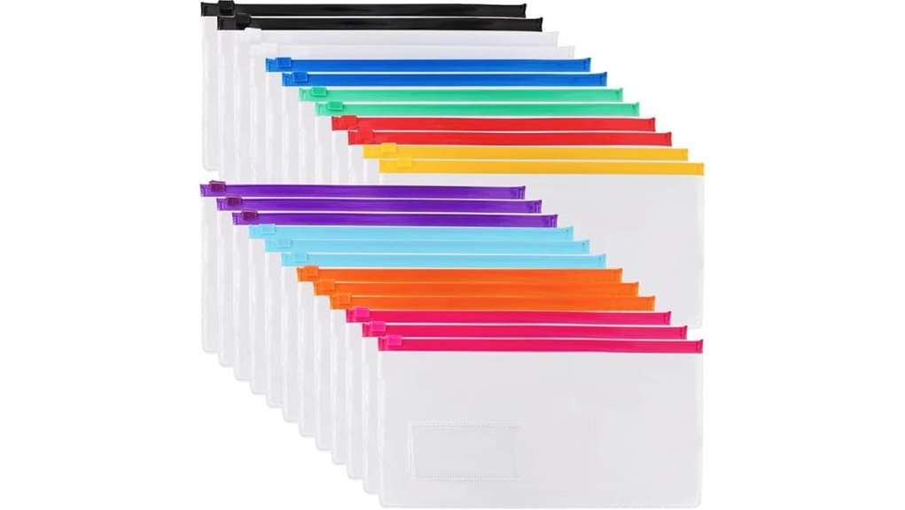 reusable a6 poly zip envelopes