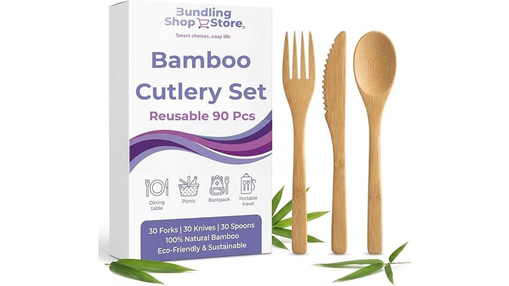 reusable bamboo portable cutlery
