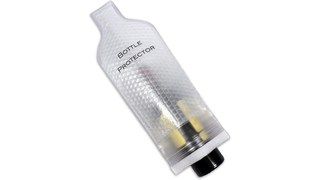 reusable bubble protected wine bottles
